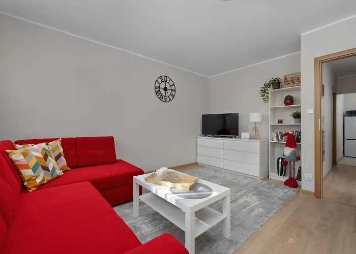 Red In Wroclaw With Two Bedrooms And Desk For Remote Work By Renters Apartment *