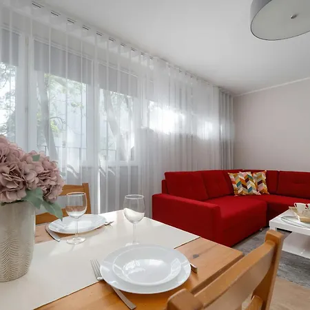 Red In Wroclaw With Two Bedrooms And Desk For Remote Work By Renters *